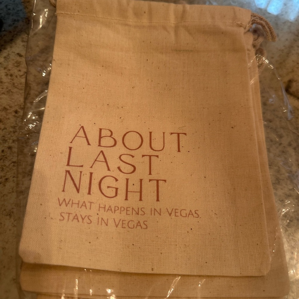 6 Las Vegas Party Favor Drawstring Pouch